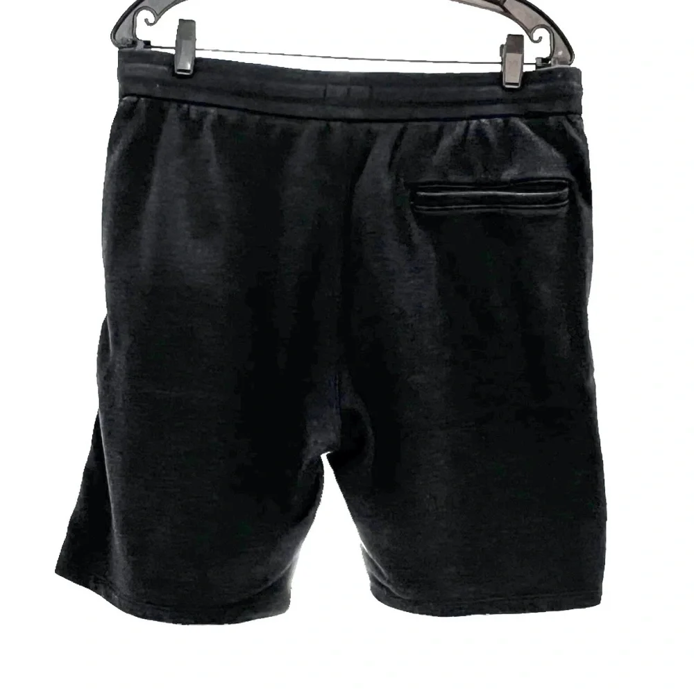 LEVIS BLACK DRAWSTRING ELASTIC WAIST SWEAT SHORTS - BLANK BLACK TAB